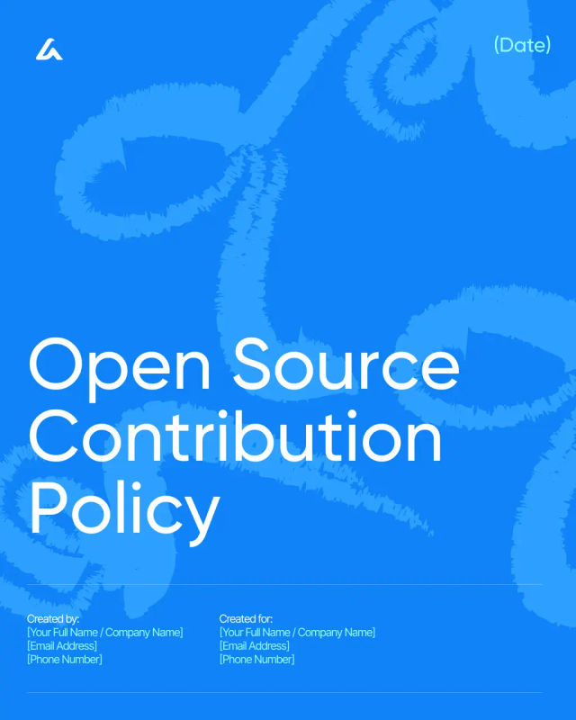 Open Source Contribution Policy Template