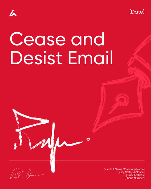 Cease and Desist Email