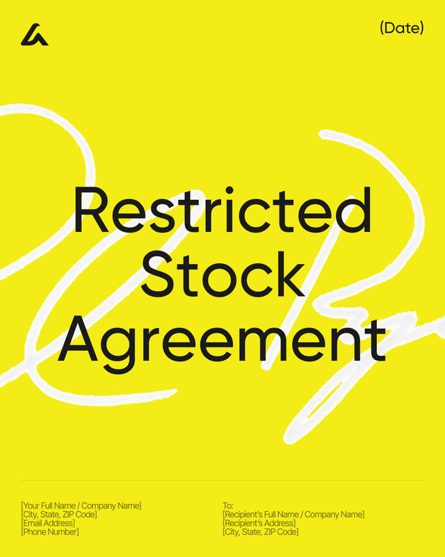 Restricted Stock Agreement Template: Vesting and Rights