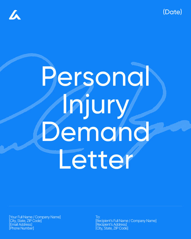 Personal Injury Demand Letter Template: Settlement & Damages