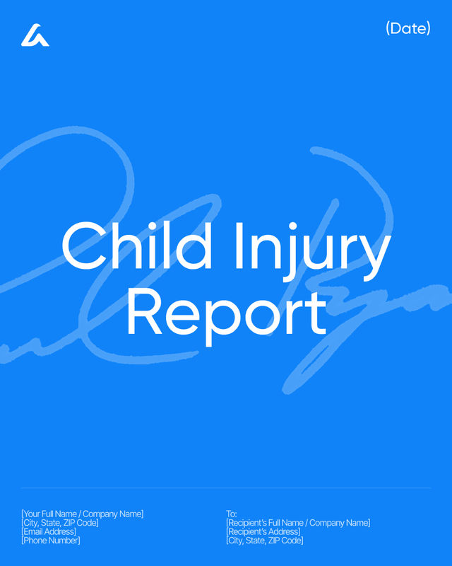 Child Injury Report Template: Care, Incident & Parent Notice