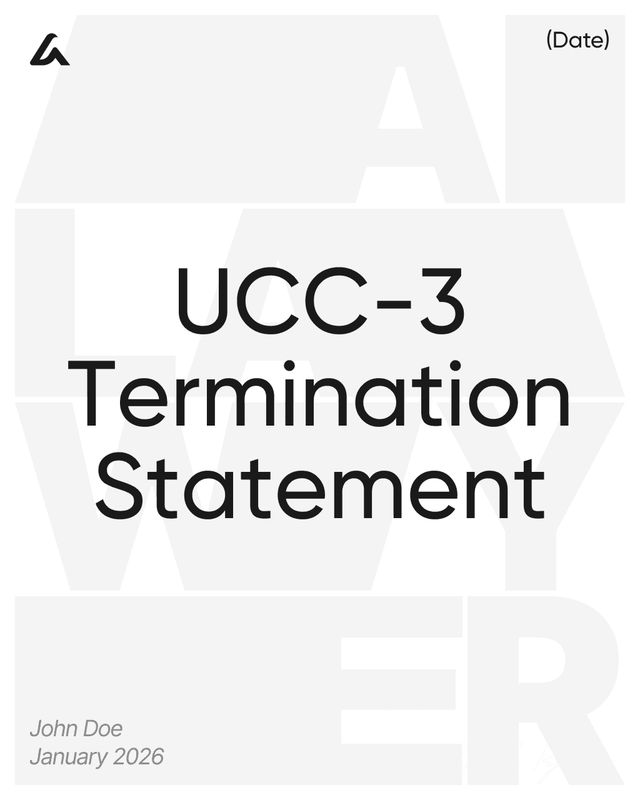 UCC-3 Termination Statement Template: Financing Lien Release