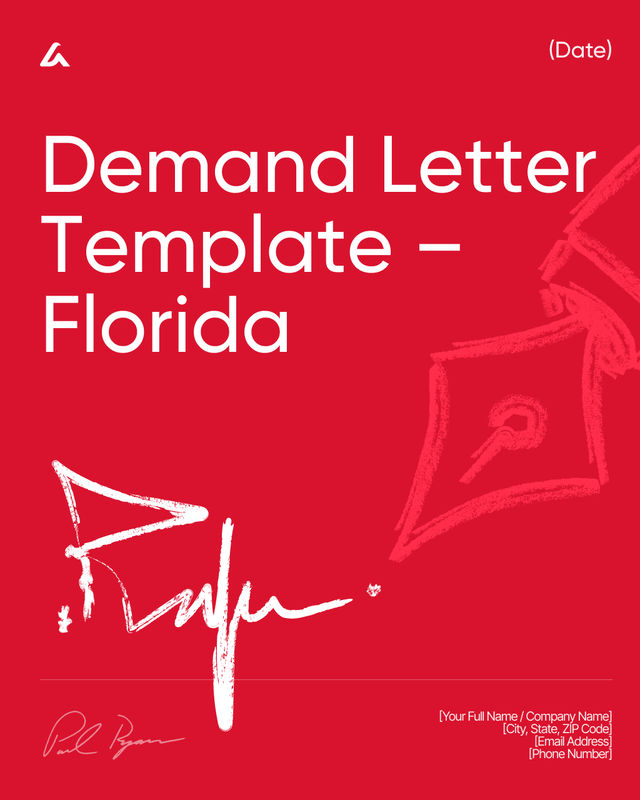 Demand Letter Template: Payment, Breach & Disputes Florida Guide