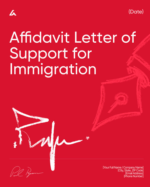 Affidavit Letter of Support for Immigration