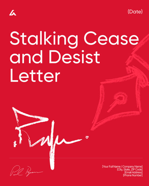 Stalking Cease and Desist Letter