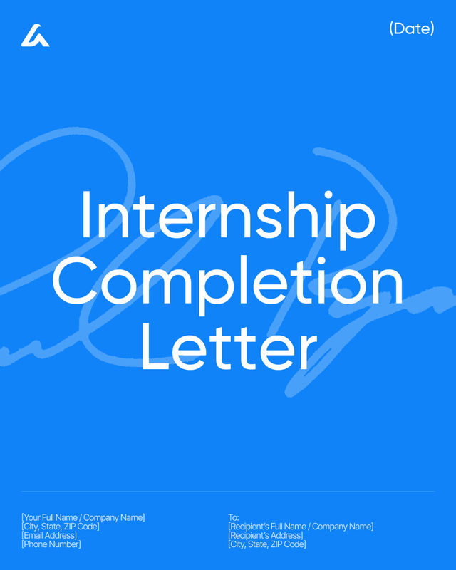 Internship Completion Letter Template: Experience Confirmation