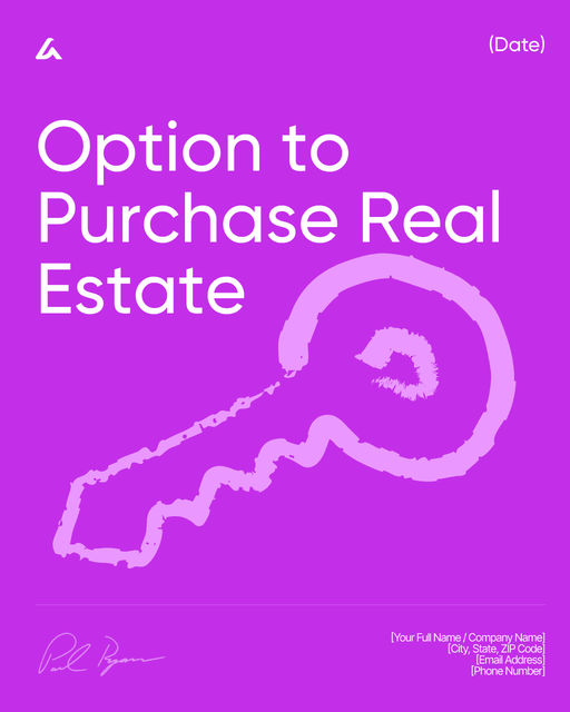 Option to Purchase Real Estate