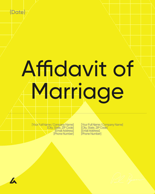 Affidavit of Marriage Template: Sworn Marital Statement