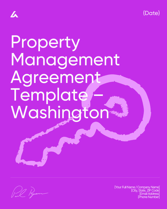 Property Management Agreement: Duties, Fees Template – Washington