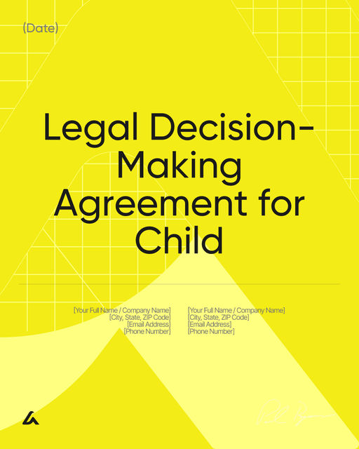 Legal Decision-Making Agreement for Child