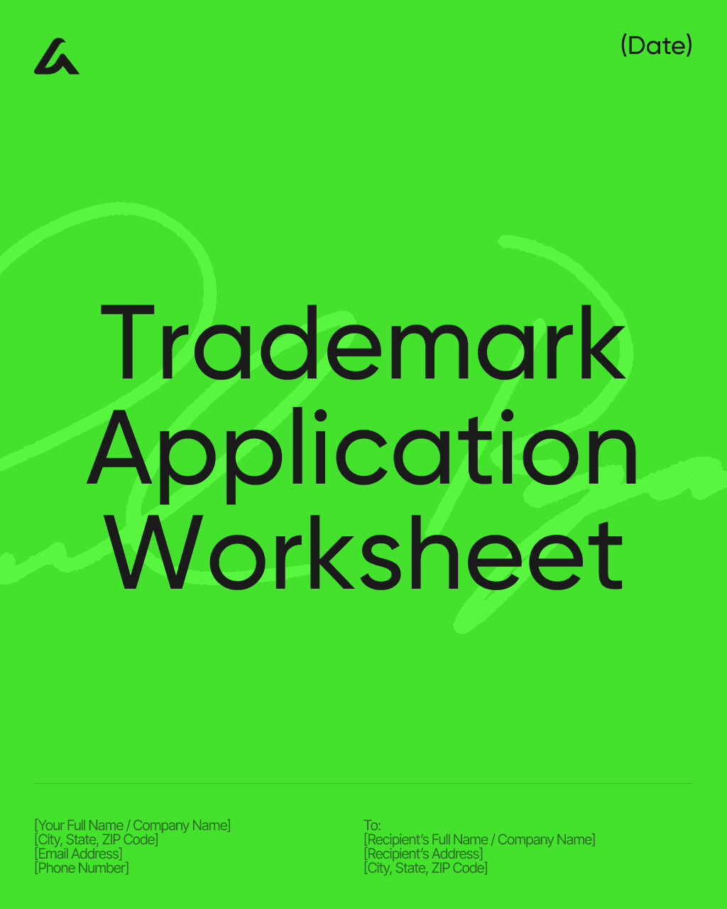 Trademark Application Worksheet