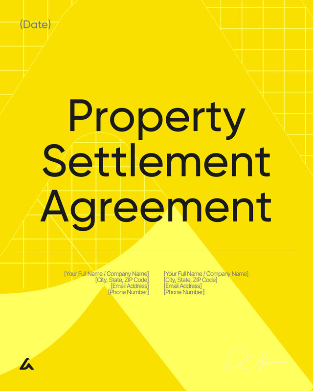 Property Settlement Agreement Template: Assets and Debts
