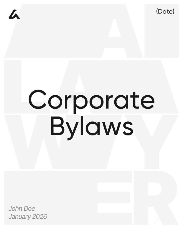 Corporate Bylaws Template: Board Rules, Meetings & Voting