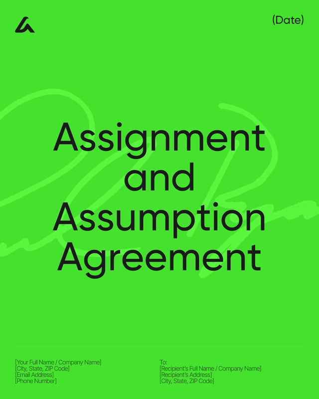 Assignment and Assumption Agreement: Transfer of Rights