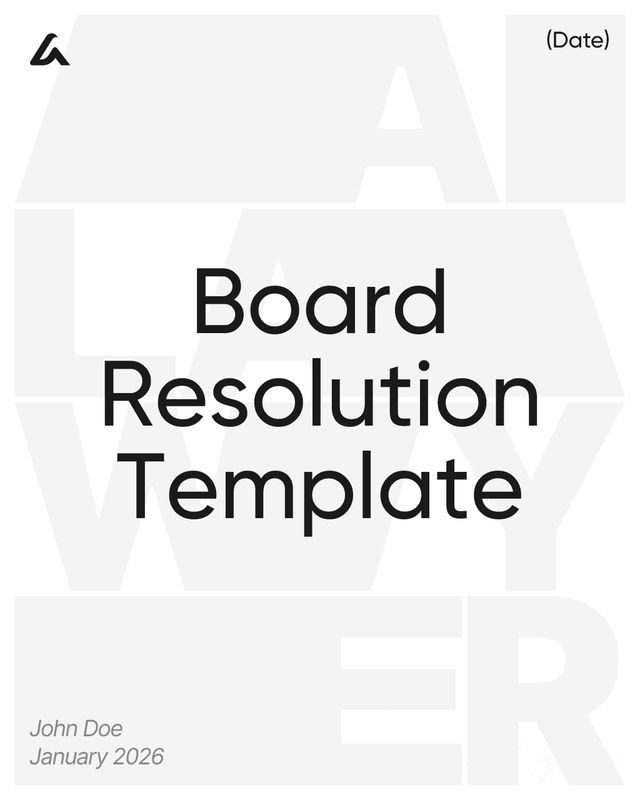 Board Resolution Template: Decisions, Votes & Signatures