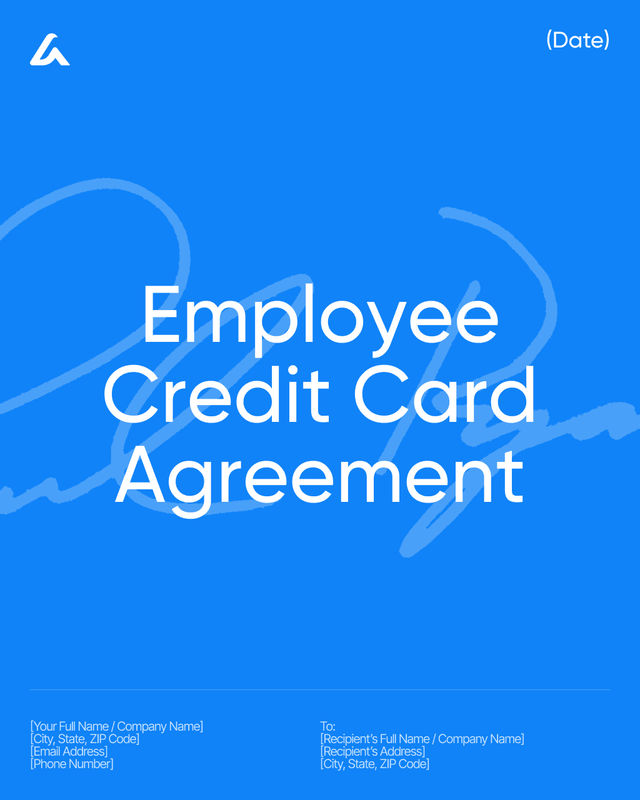 Employee Credit Card Agreement Template: Card Use and Repayment