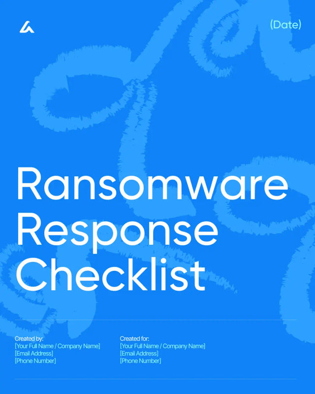 Ransomware Response Checklist Template