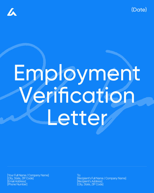 Employment Verification Letter Template: Job Details & Pay