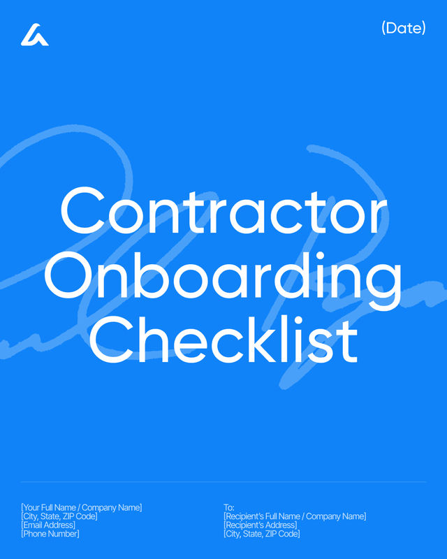 Contractor Onboarding Checklist Template: Forms & Setup