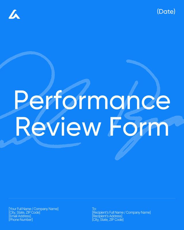 Performance Review Template: Goals and Manager Feedback Form