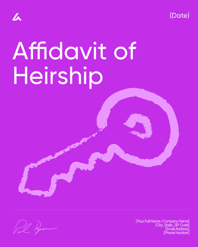 Affidavit of Heirship Template