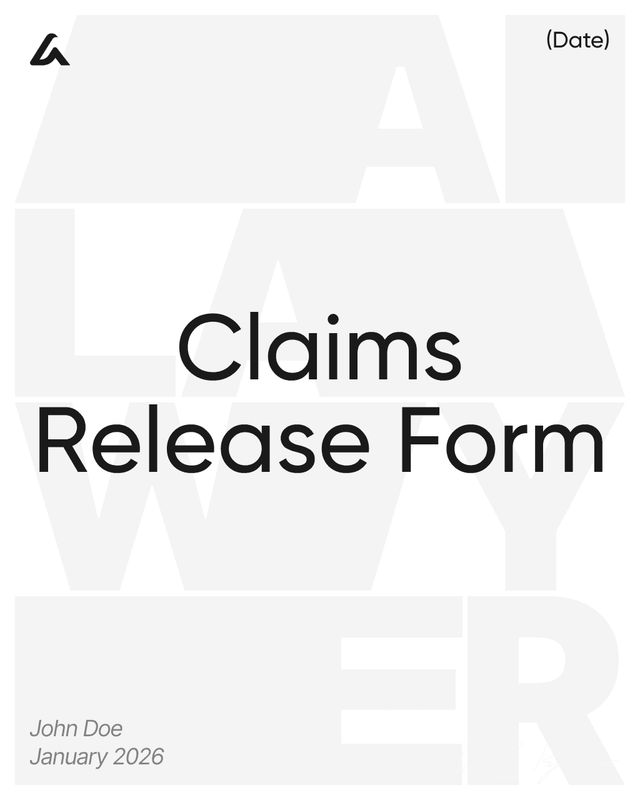 Claims Release Form Template: Waiver, Liability & Signatures