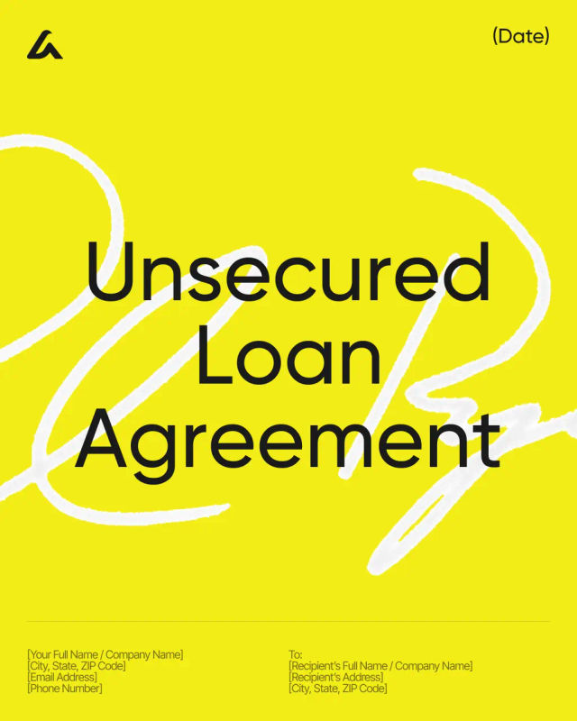 Unsecured Loan Agreement Template: Repayment & Default