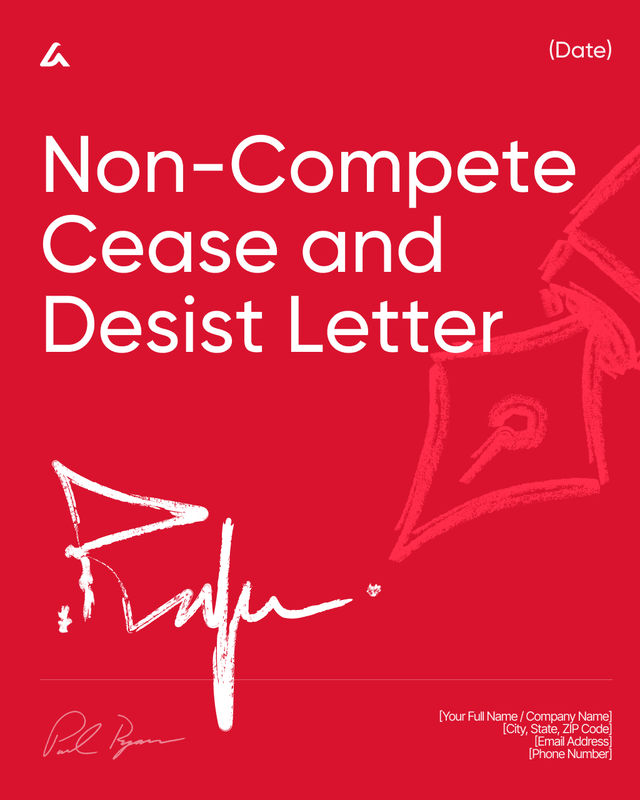 Non-Compete Cease and Desist Letter Template