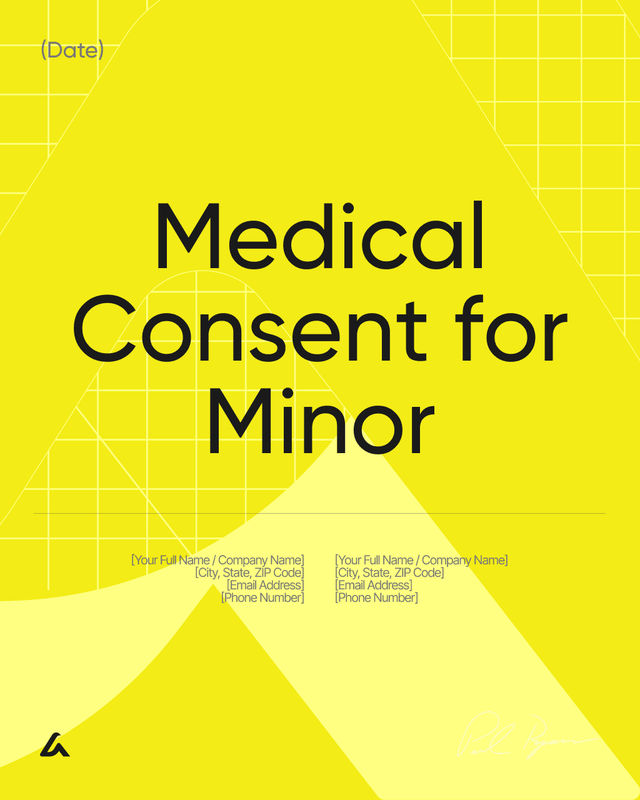 Medical Consent for Minor Template: Treatment Authorization