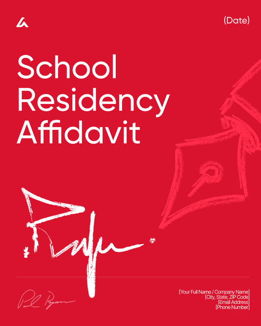School Residency Affidavit