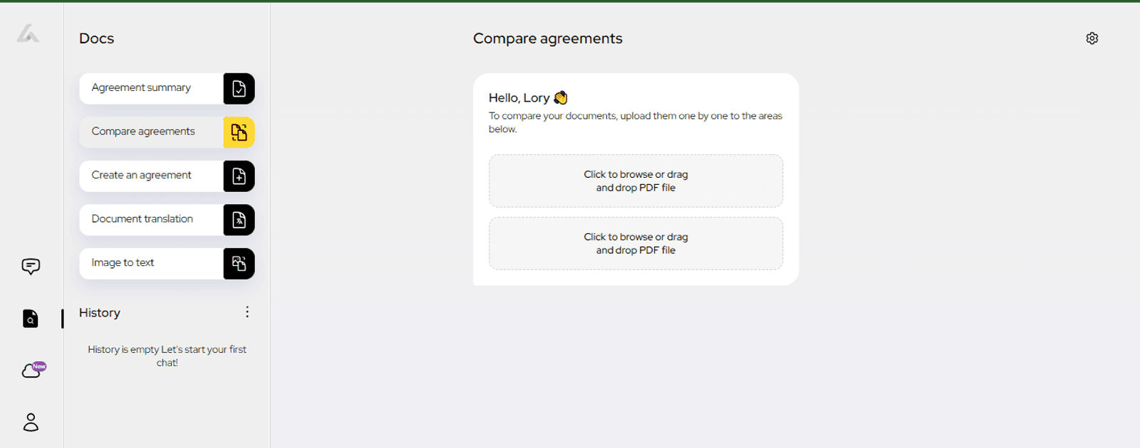 AI Lawyer is capable of comparing two documents, creating submissions, and locating essential information.