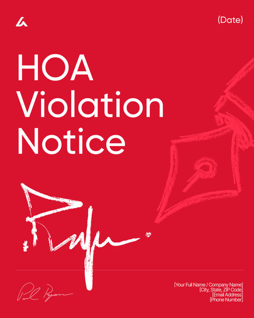 HOA Violation Notice