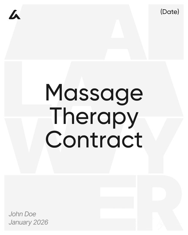 Massage Therapy Contract Template