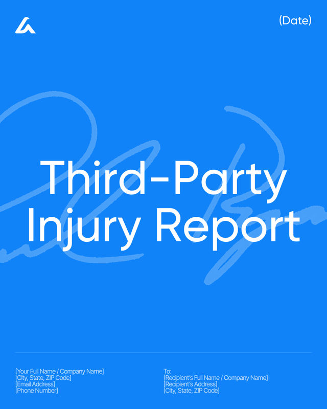 Third-Party Injury Report Template: Details & Liability