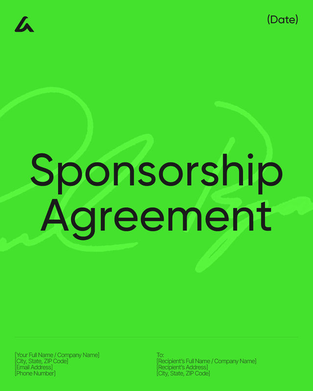 Sponsorship Agreement Template: Fees, Term and Branding