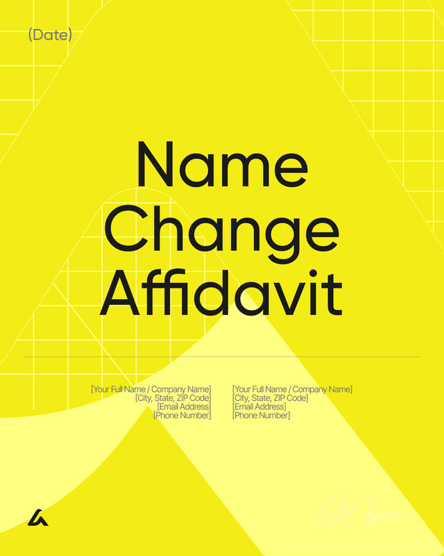 Name Change Affidavit Template