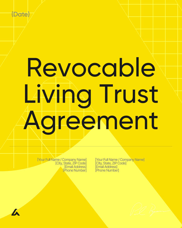 Revocable Living Trust Agreement: Estate Planning Guide U.S.