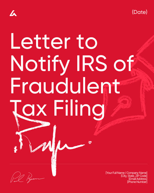 Letter to Notify IRS of Fraudulent Tax Filing
