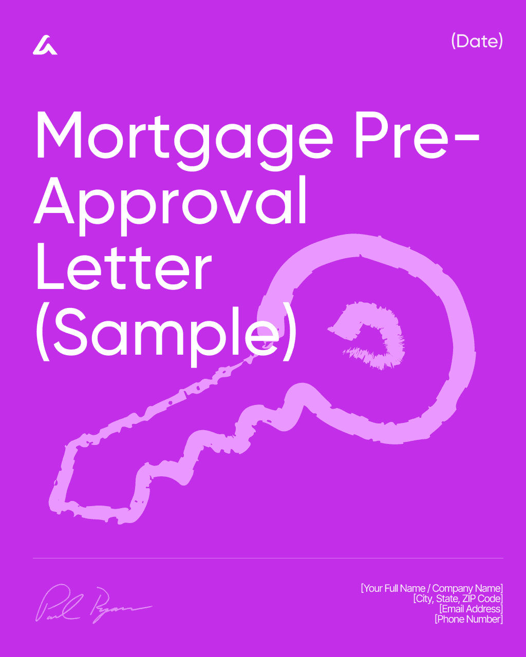 Mortgage Pre-Approval Letter (Sample) 