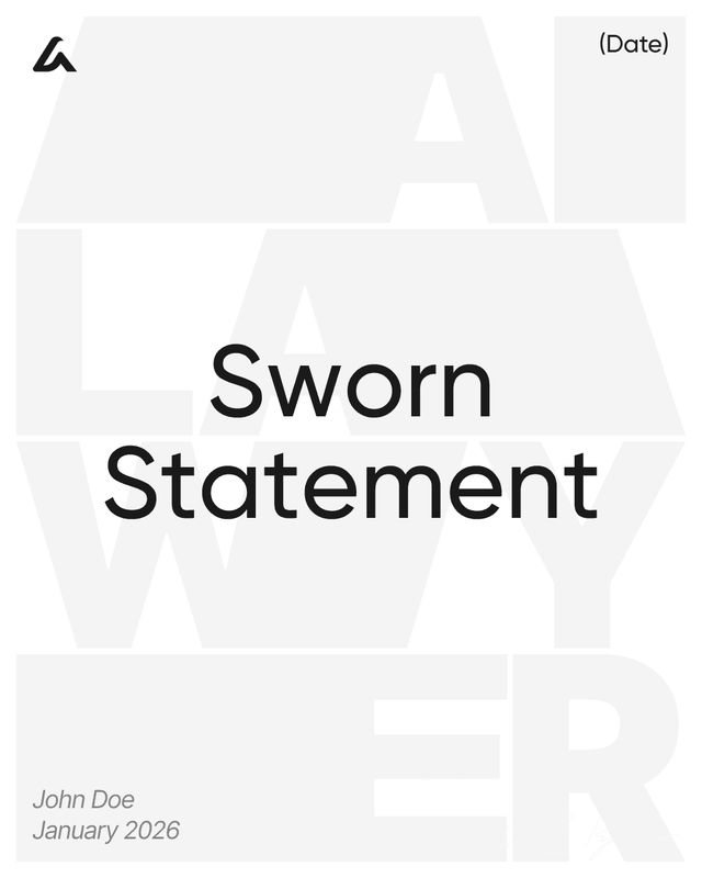 Sworn Statement Template: Declaration, Affidavit + Examples