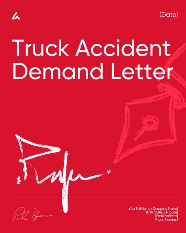 Truck Accident Demand Letter Template