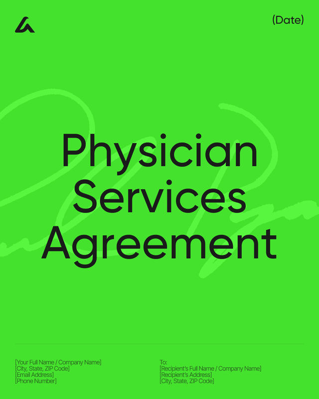 Physician Services Agreement Template: Scope, Fees and Duties