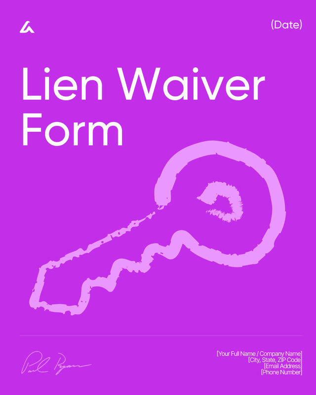 Lien Waiver Form Template: Conditional & Unconditional Types