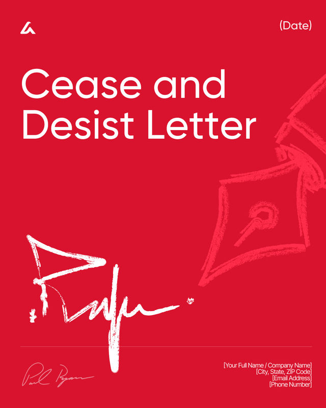 Cease and Desist Letter Template: 6 Free Samples + Risks