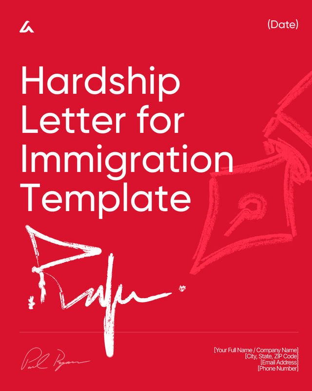 Hardship Letter for Immigration (I-601 / I-601A Waiver) 2026