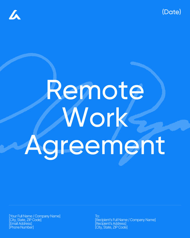 Remote Work Agreement Template: Schedule and Security Terms