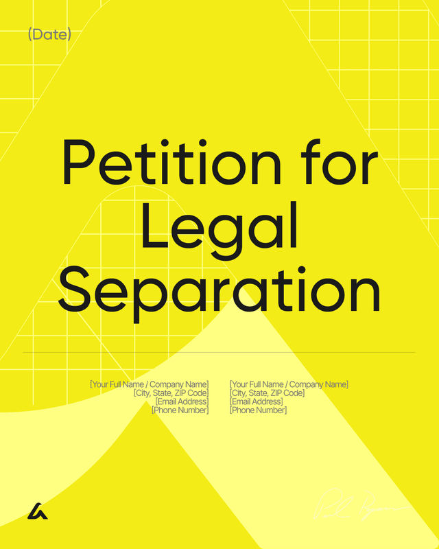 Petition for Legal Separation Template