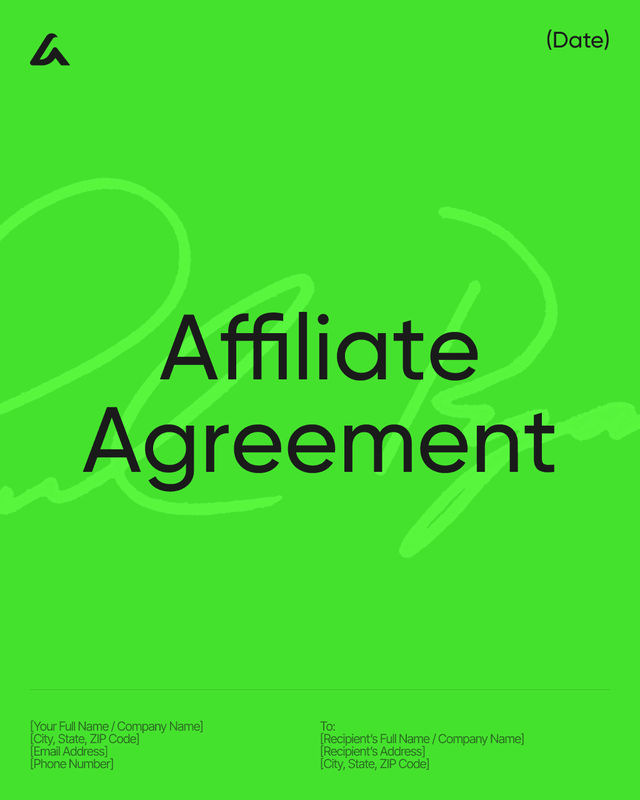 Affiliate Agreement Template: Commission, Links and Term