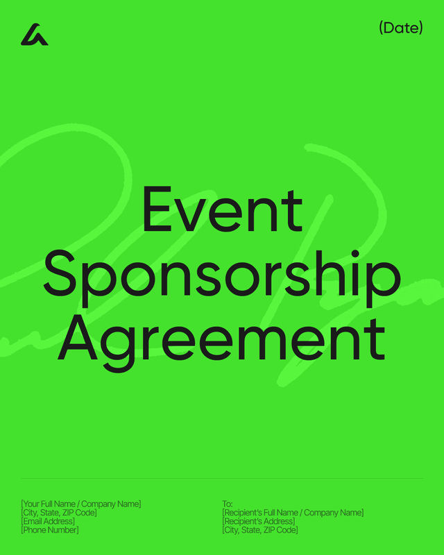 Event Sponsorship Agreement Template: Benefits, Fees & Branding