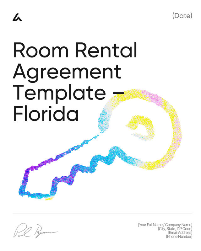 Room Rental Agreement: Rent, Deposit Template – Florida